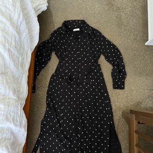 Polka Dot Black Dress